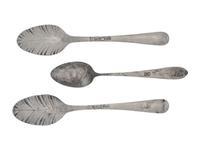 A Set of Three American Silver Teaspoons