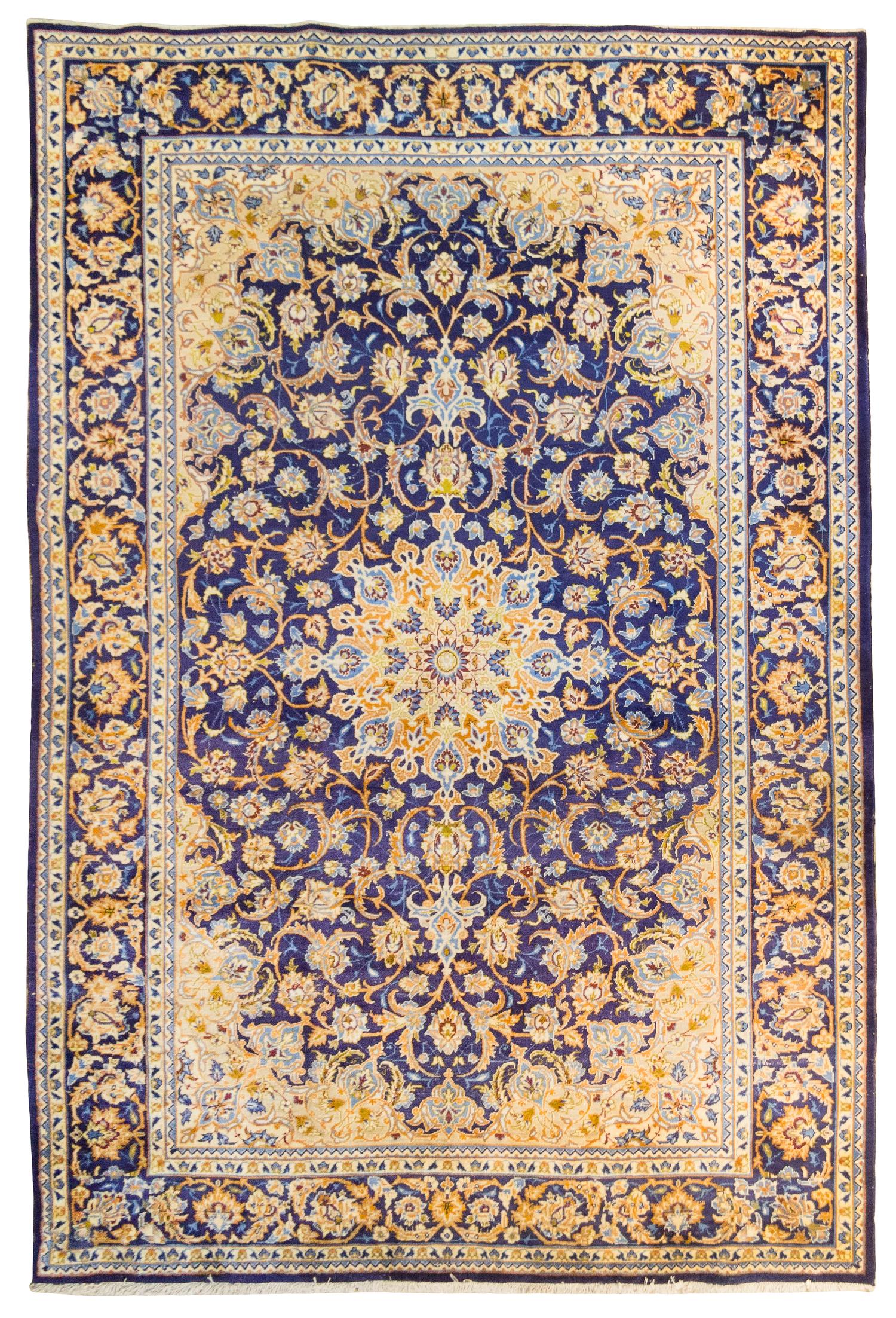 A Kashan Wool Rug 11 feet 7 inches x 8 feet 2 inches.