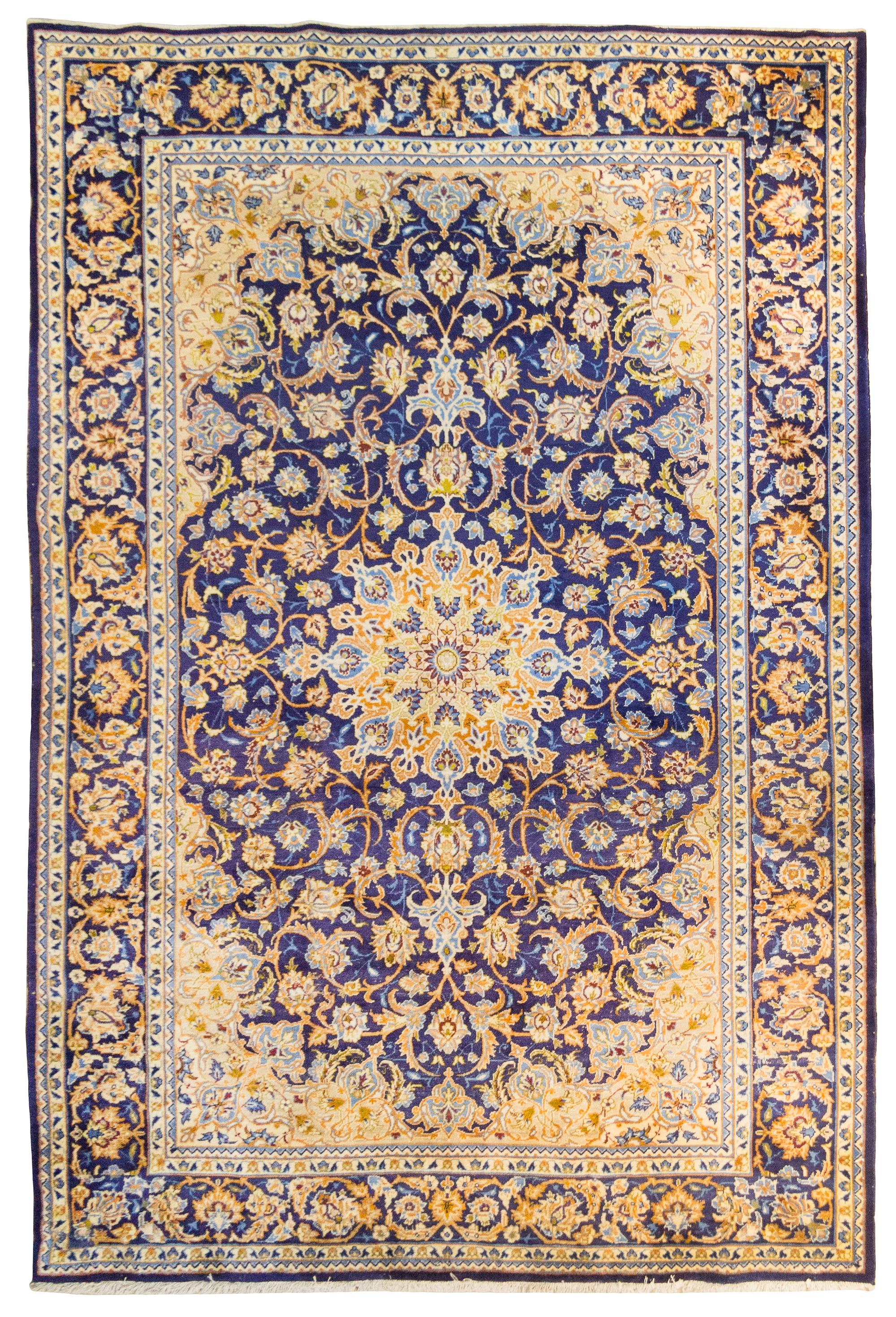 A Kashan Wool Rug 11 feet 7 inches x 8 feet 2 inches.