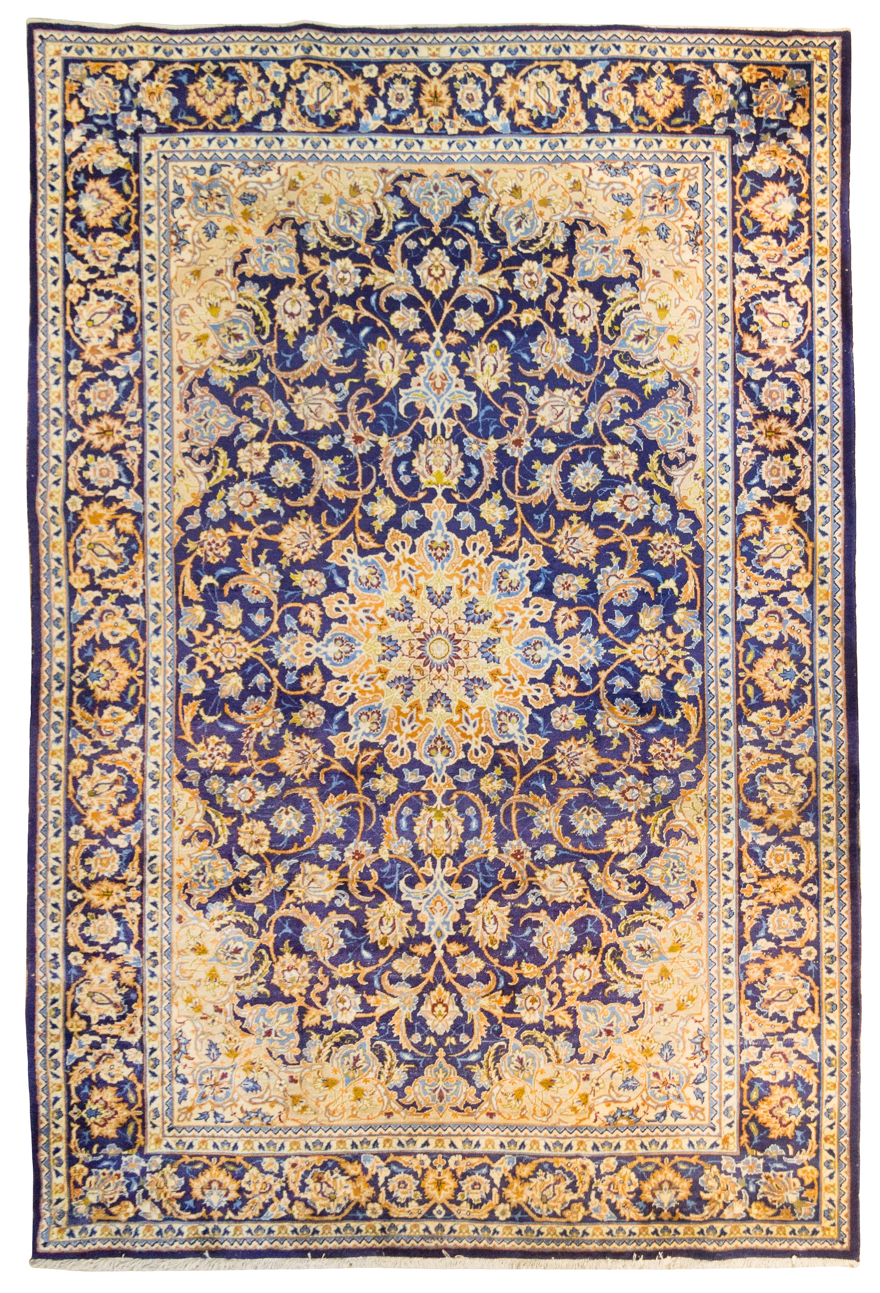 A Kashan Wool Rug 11 feet 7 inches x 8 feet 2 inches.
