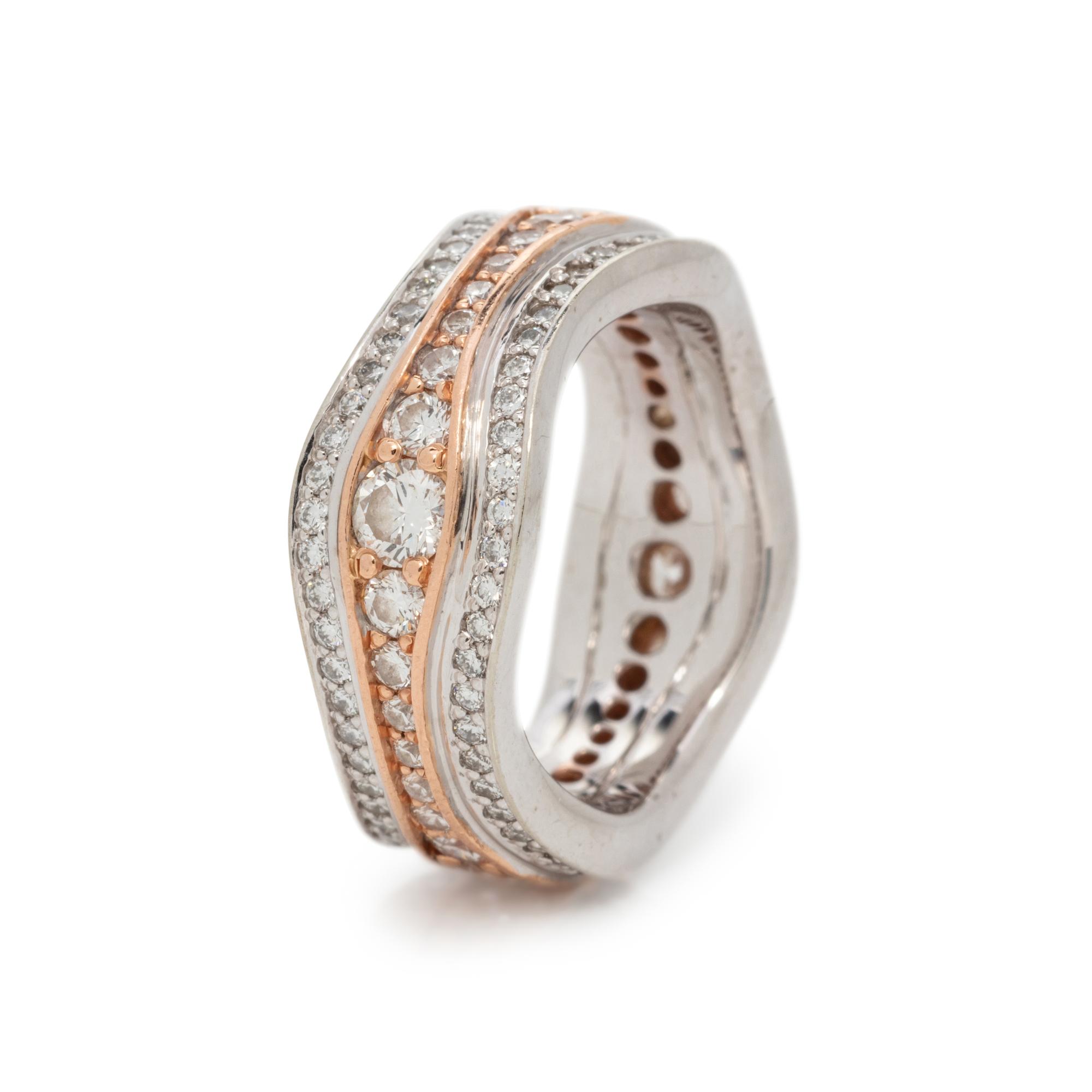 BICOLOR GOLD AND DIAMOND BAND