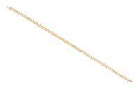 An 18 Karat Yellow Gold and Diamond "Laniere" Line Bracelet, Cartier, 10.50 dwts.