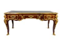 A Louis XV Style Gilt Bronze Mounted Kingwood Bureau Plat