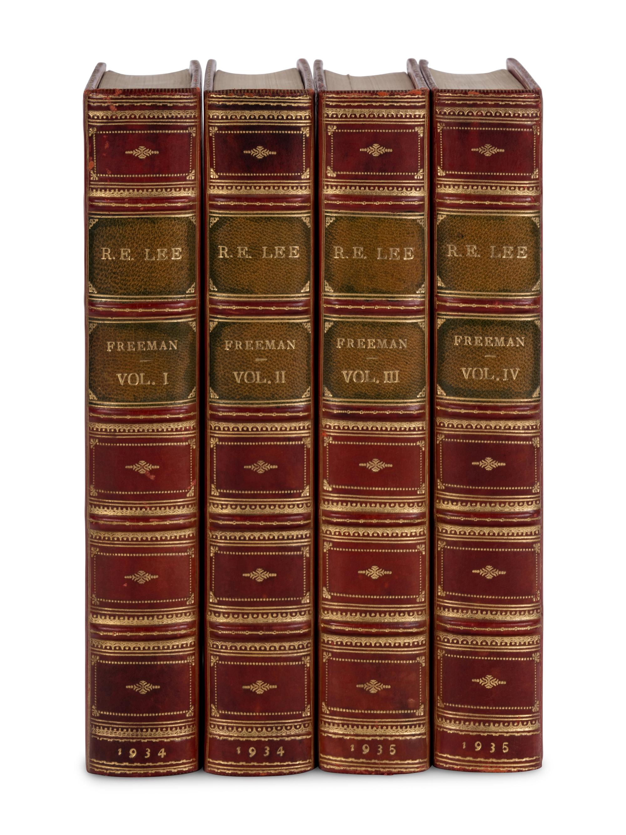 [LEE, Robert E. (1807-1870)]. FREEMAN, Douglas Southall (1886-1953). R.E. Lee: A Biography. New York and London: Charles Scribner's Sons, 1934-1935.