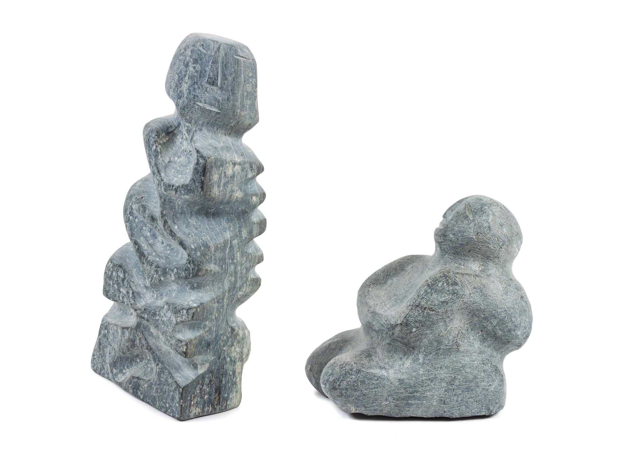 A Pair of Soapstone Carvings