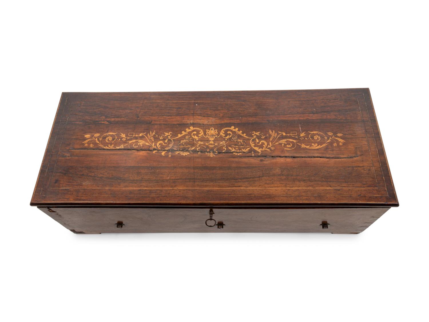A Large Swiss Cylinder Music Box