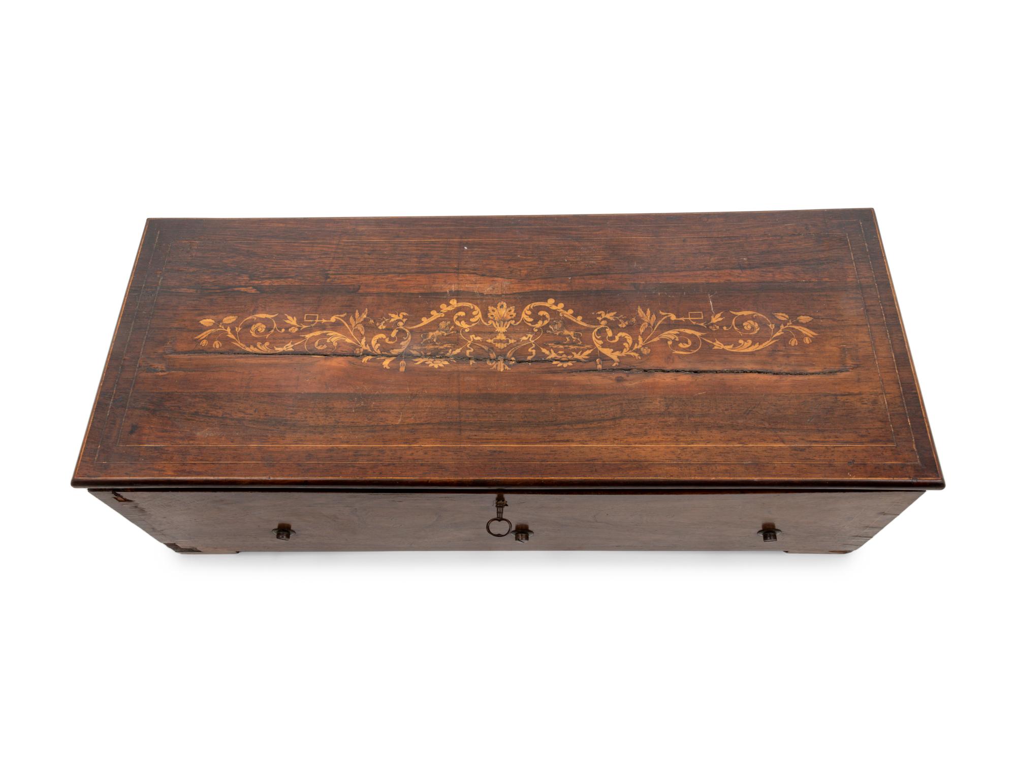 A Large Swiss Cylinder Music Box