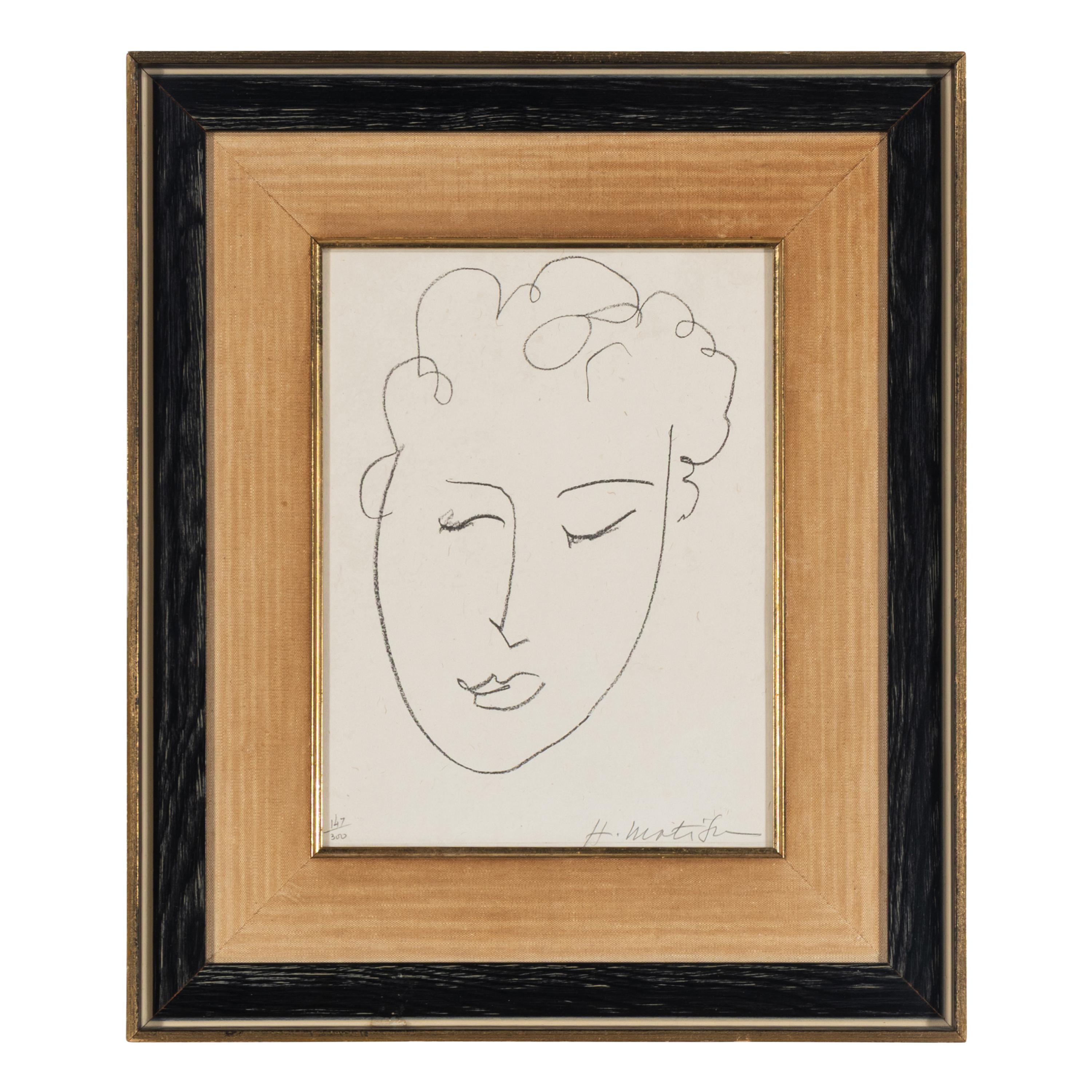 Henri Matisse (French, 1869–1954) — Tête de Femme ( frontispiece for Pierres Levées ), 1948