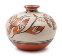 Santo Domingo Vessel with Birds and Leaves