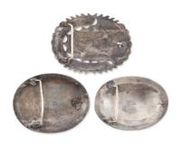 Navajo Silver, Turquoise, and Coral Belt Buckles
