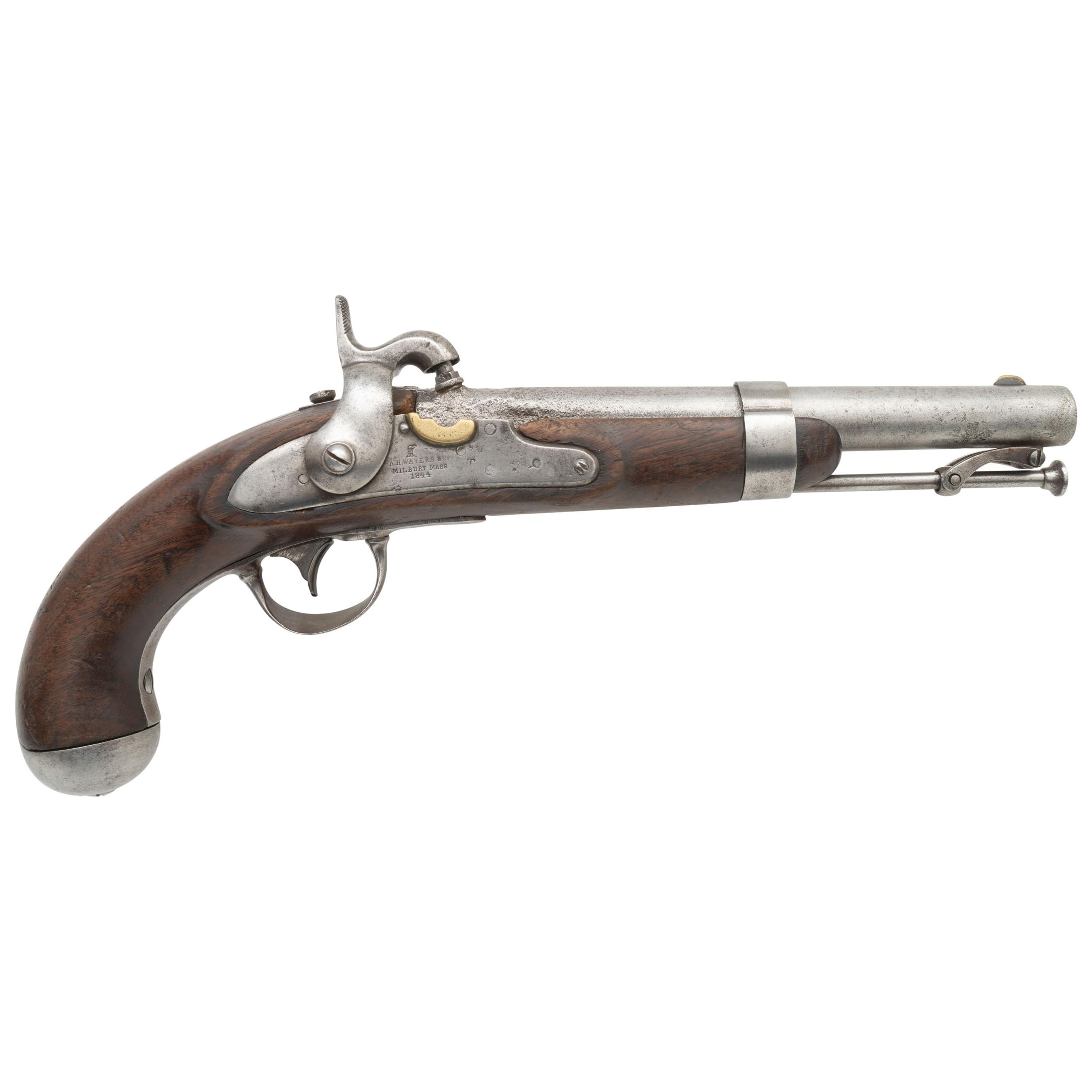 US Model 1836 A.H. Waters Pistol Converted to Percussion
