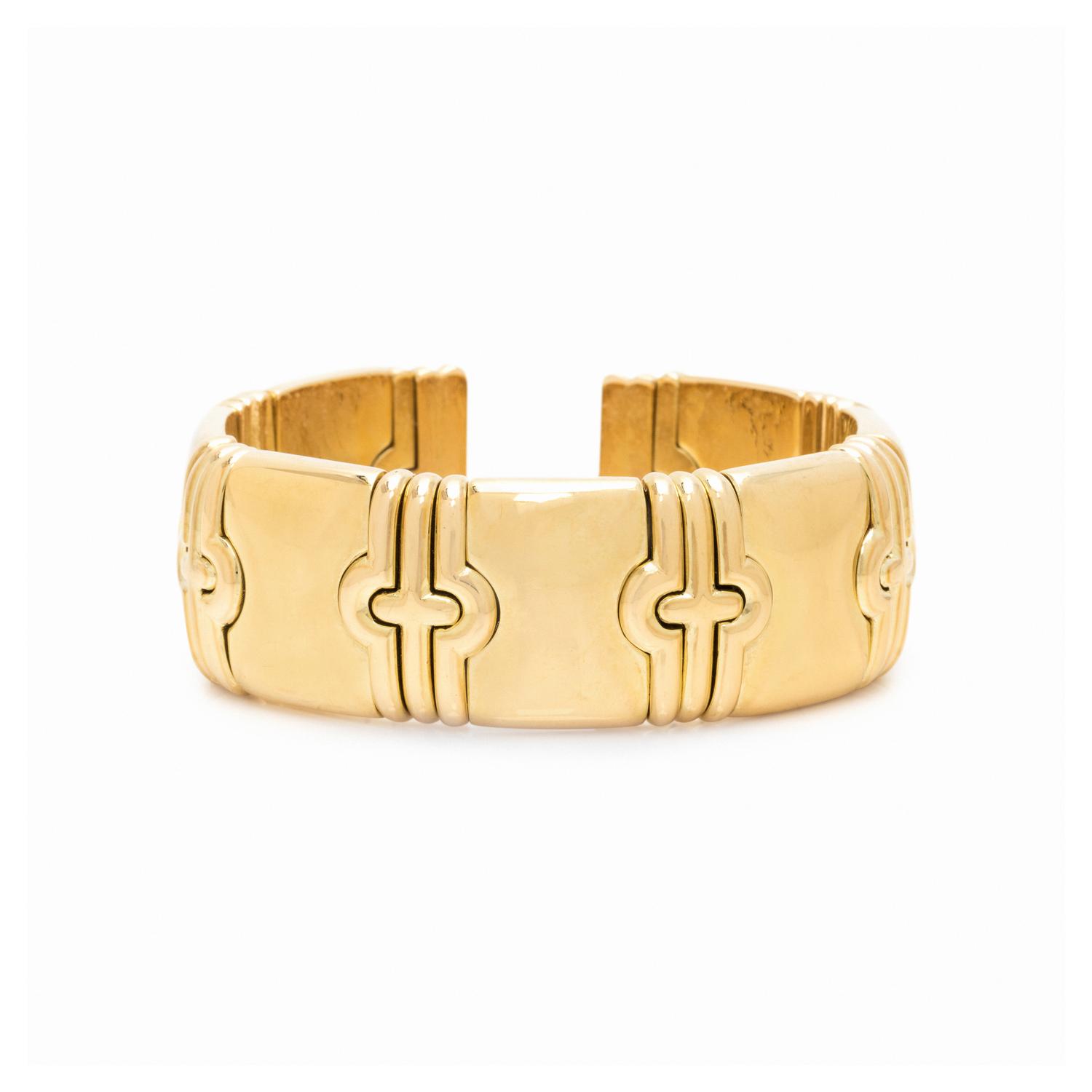 YELLOW GOLD CUFF BRACELET