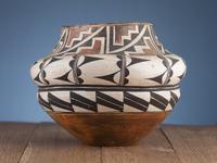 Acoma Double-Lobed Polychrome Pottery Jar