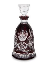 A Set of Six Cut-to-Clear Glass Cordials and a Cut-to-Clear Glass Decanter
