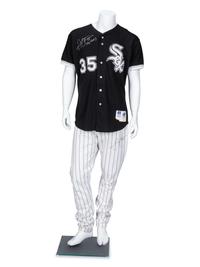 A Frank Thomas Signed Autograph Collection Featuring Chicago White Sox Full Uniform and Reebok Cleats