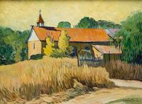 Robert Daughters, (American, 1929-2013), Church at Arroyo Seco, Abandoned (Holy Trinity Church)