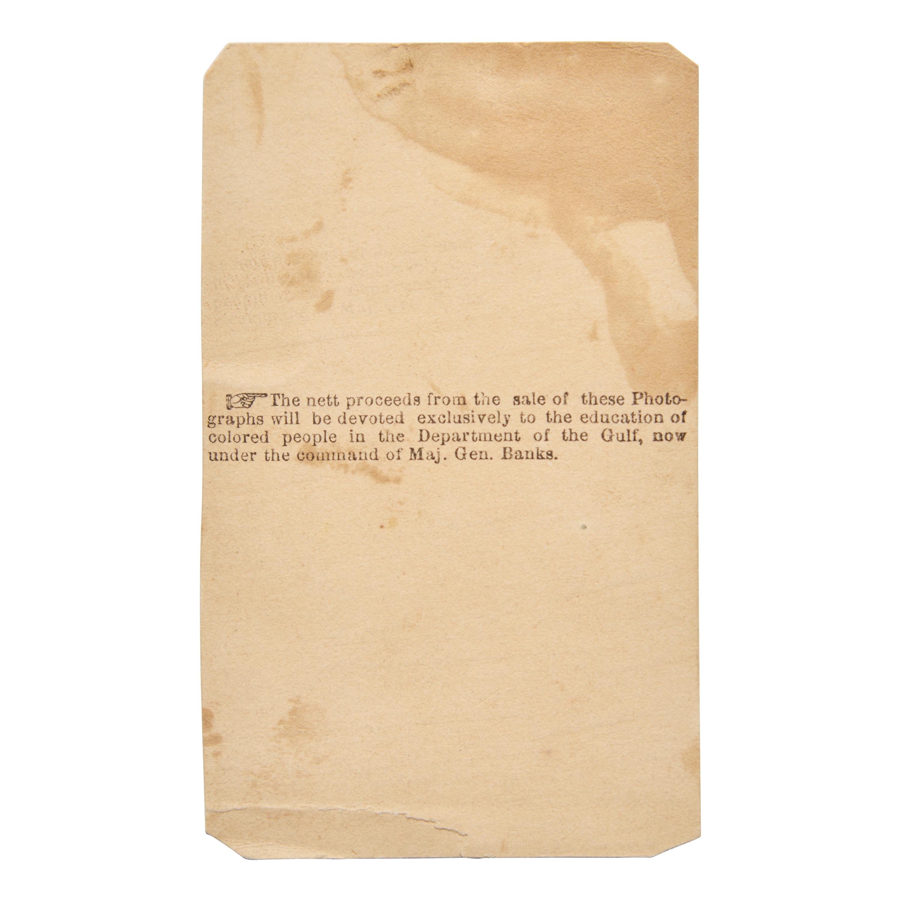[African-Americana] Hand-colored CDV of Isaac and Rosa, Emancipated Slave Children