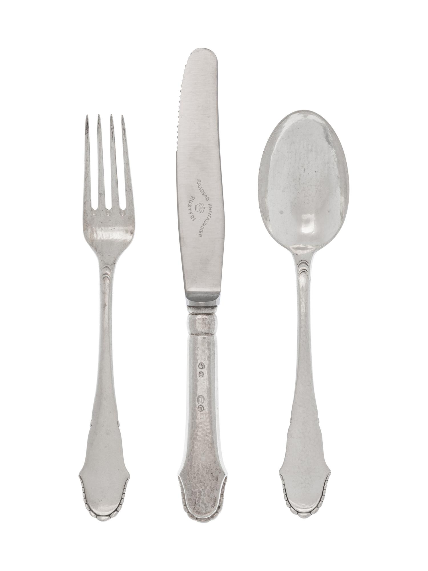 A Danish Art Deco Silver Flatware Service