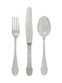 A Danish Art Deco Silver Flatware Service
