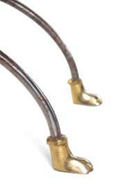A French Steel and Brass Stool