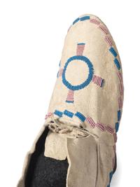 Northern Plains Beaded Hide Moccasins