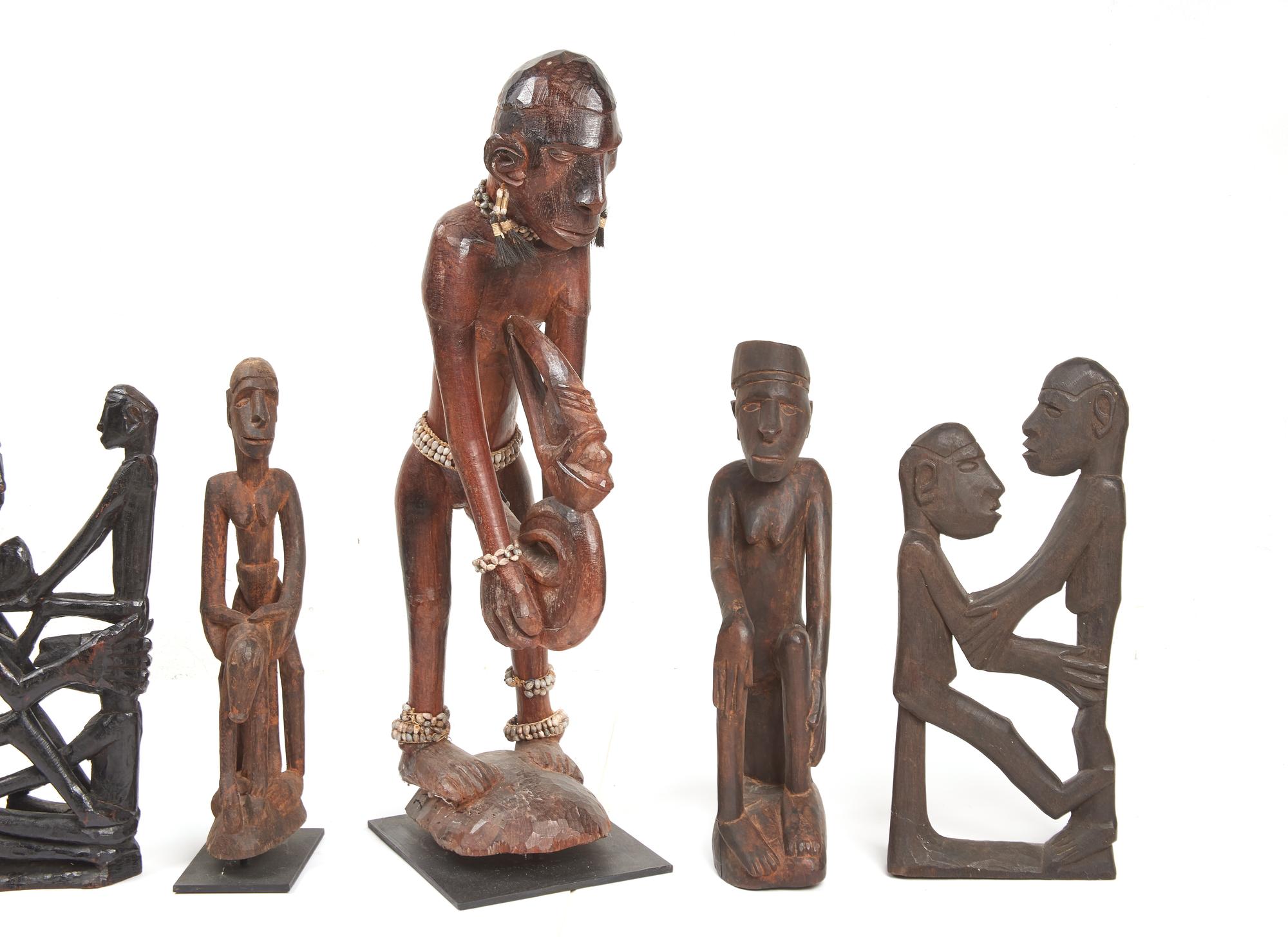 Five Asmat Wood Figures