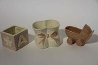 Three Haeger Pottery Articles Height of tallest 4 1/4 inches.