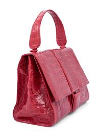 Nancy Gonzalez Red Alligator Flap Bag, 2000s