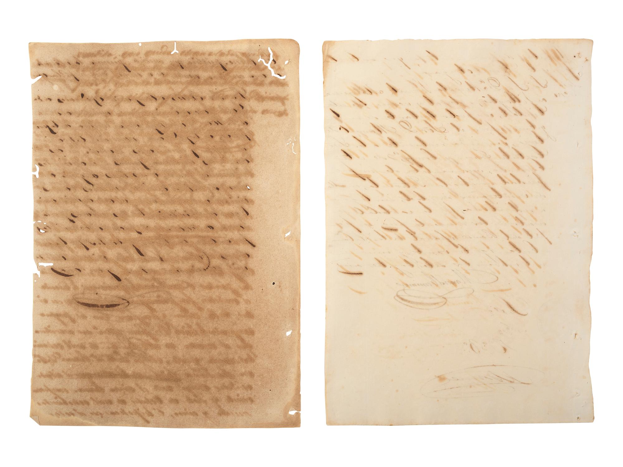 [ENSLAVEMENT & ABOLITION]. A group of 12 documents regarding the sale of enslaved persons in Cuba. 1844-1873.
