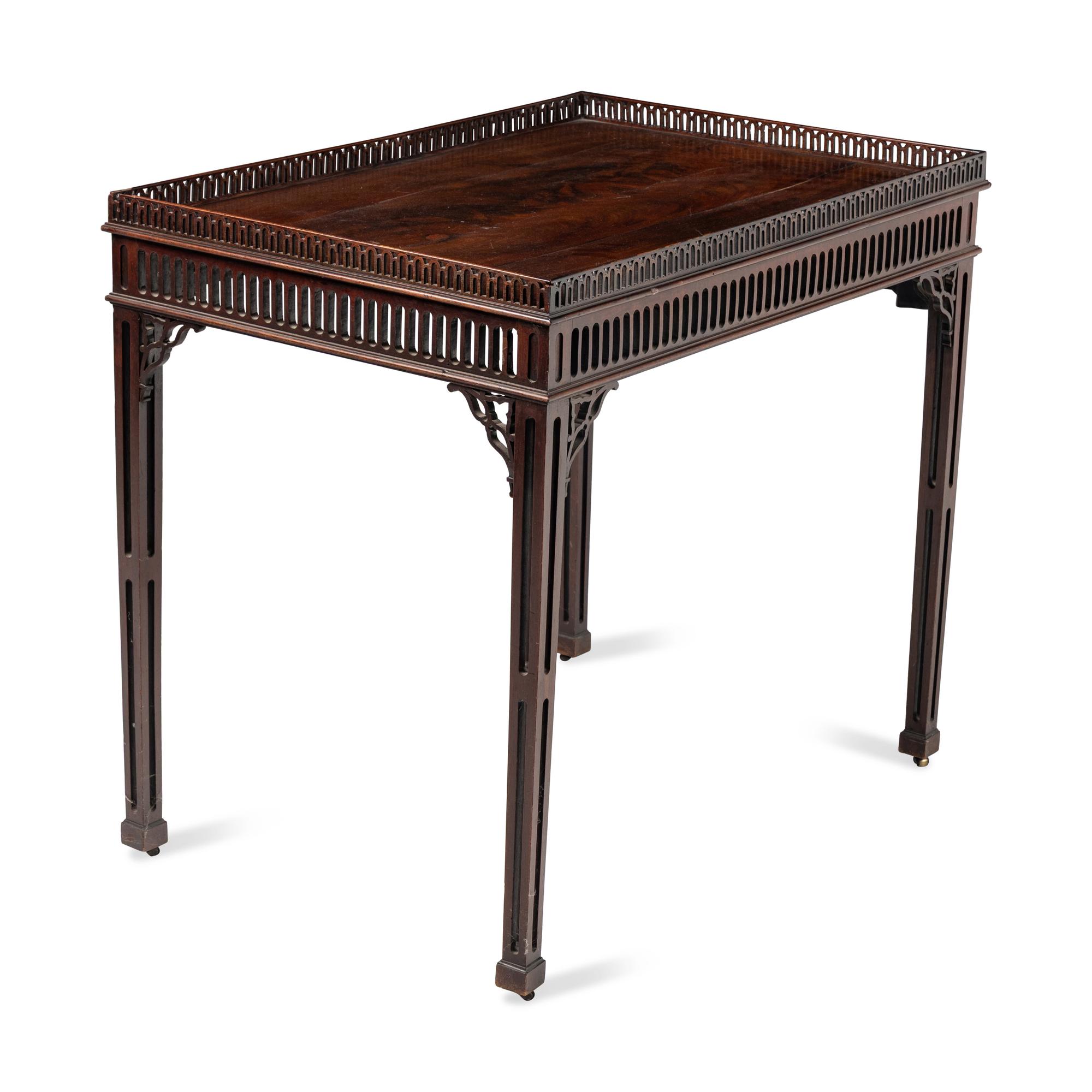 A George III Style Mahogany Silver Table