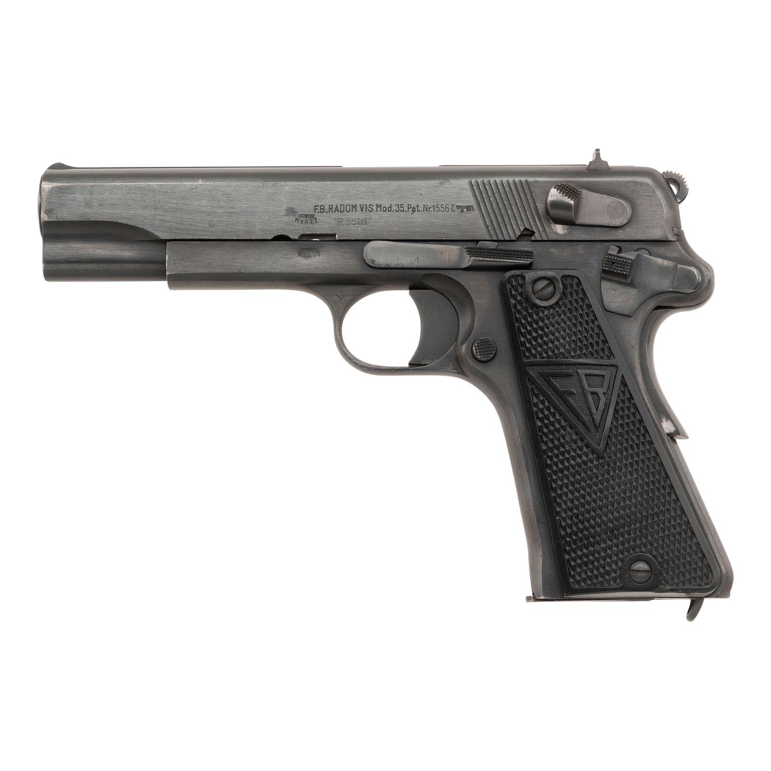 **Fine 3-Lever Slotted For Stock Late C-Block WWII German Marked wz. FB Viz Radom P.35(p) Pistol