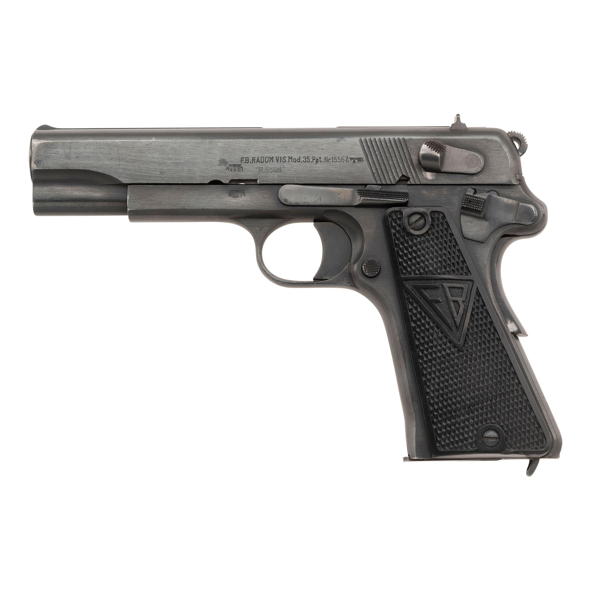 **Fine 3-Lever Slotted For Stock Late C-Block WWII German Marked wz. FB Viz Radom P.35(p) Pistol