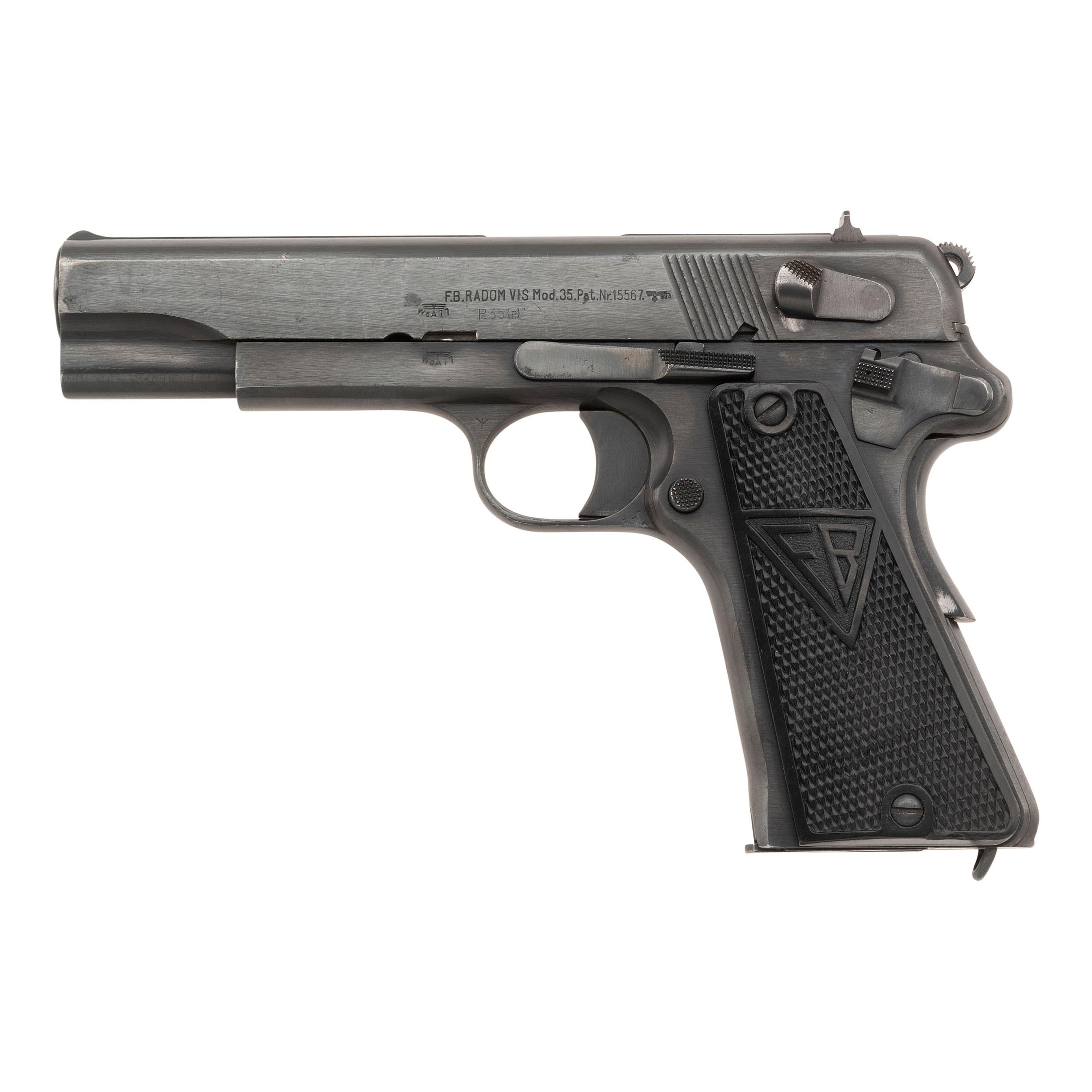 **Fine 3-Lever Slotted For Stock Late C-Block WWII German Marked wz. FB Viz Radom P.35(p) Pistol