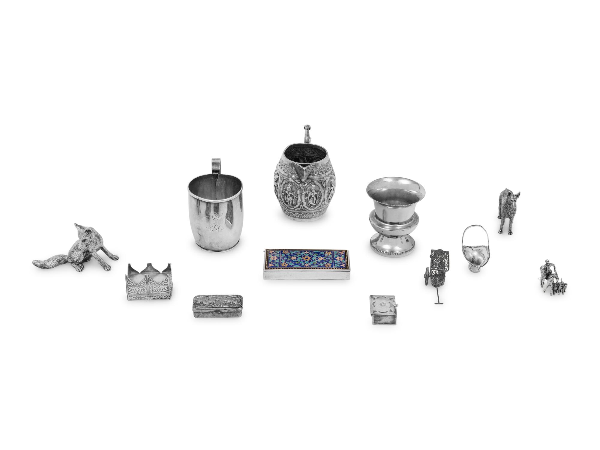 A Collection of Silver and Silver-Plate Table Articles