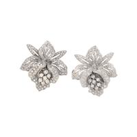 LEVIAN, DIAMOND ORCHID EARCLIPS