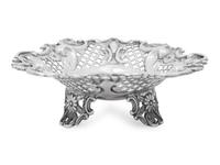 A Victorian Silver Reticulated Heart-Shaped Dish