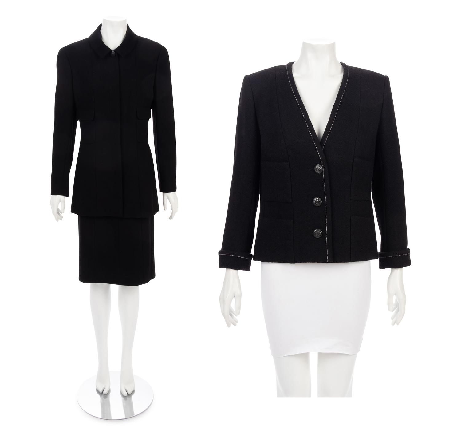 Three Chanel Pieces: One Two-Piece Skirt Suit, One Jacket, 1998