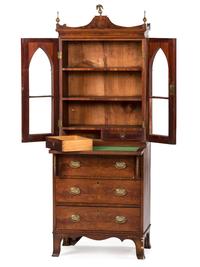 A Federal Style Mahogany Diminutive Secretary Bookcase