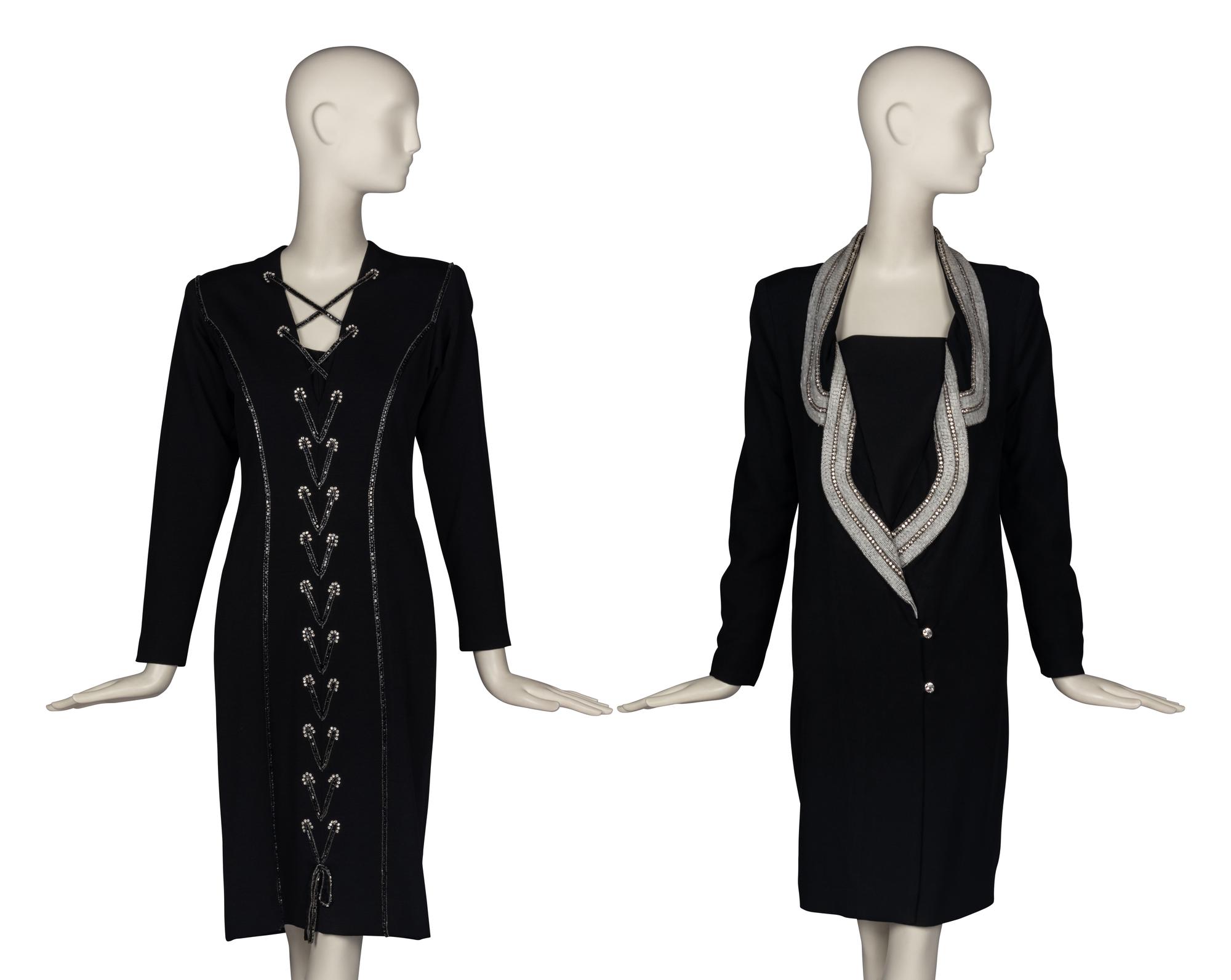 Two Bob Mackie Beaded Cocktail Dresses