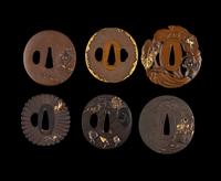 Six Japanese Mixed Metal Tsuba