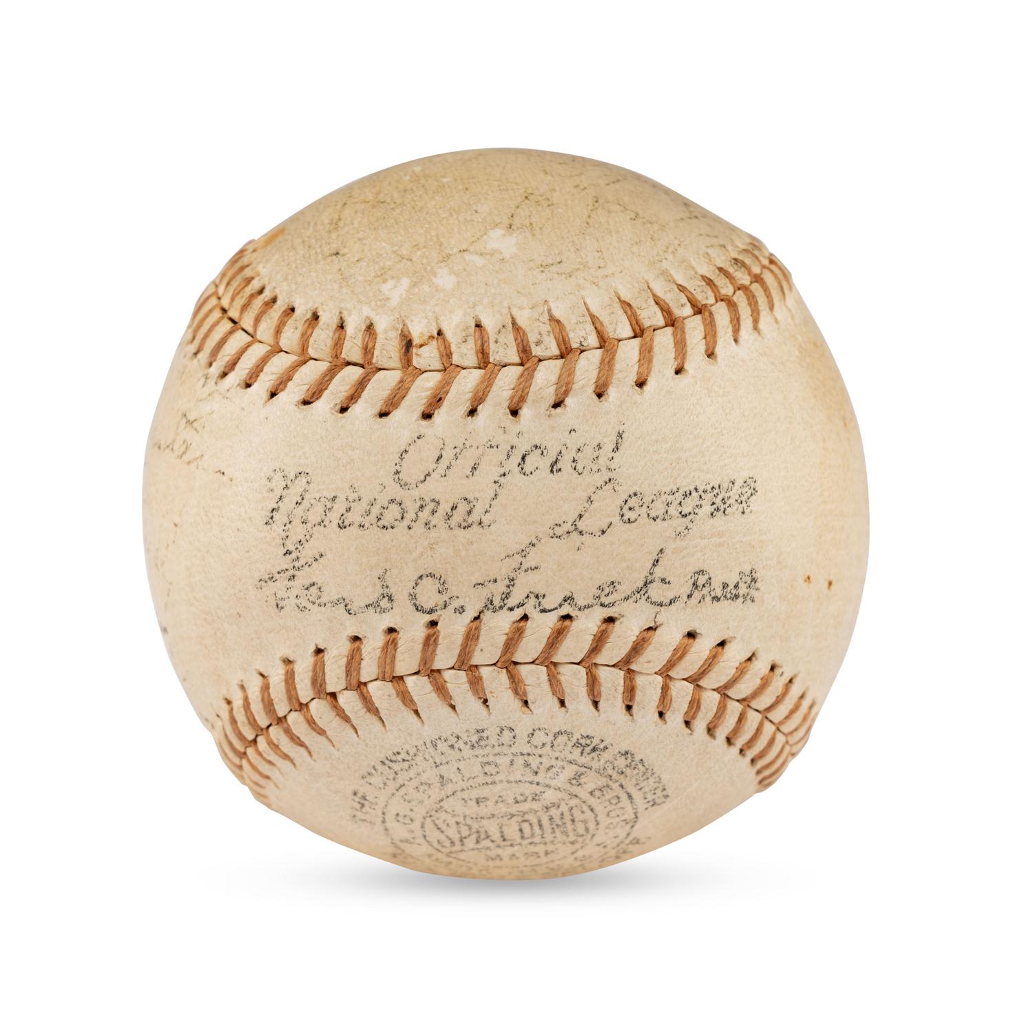 A 1936 Brooklyn Dodgers Team Signed Autograph Baseball (Beckett Authentication Services Letter of Authenticity)