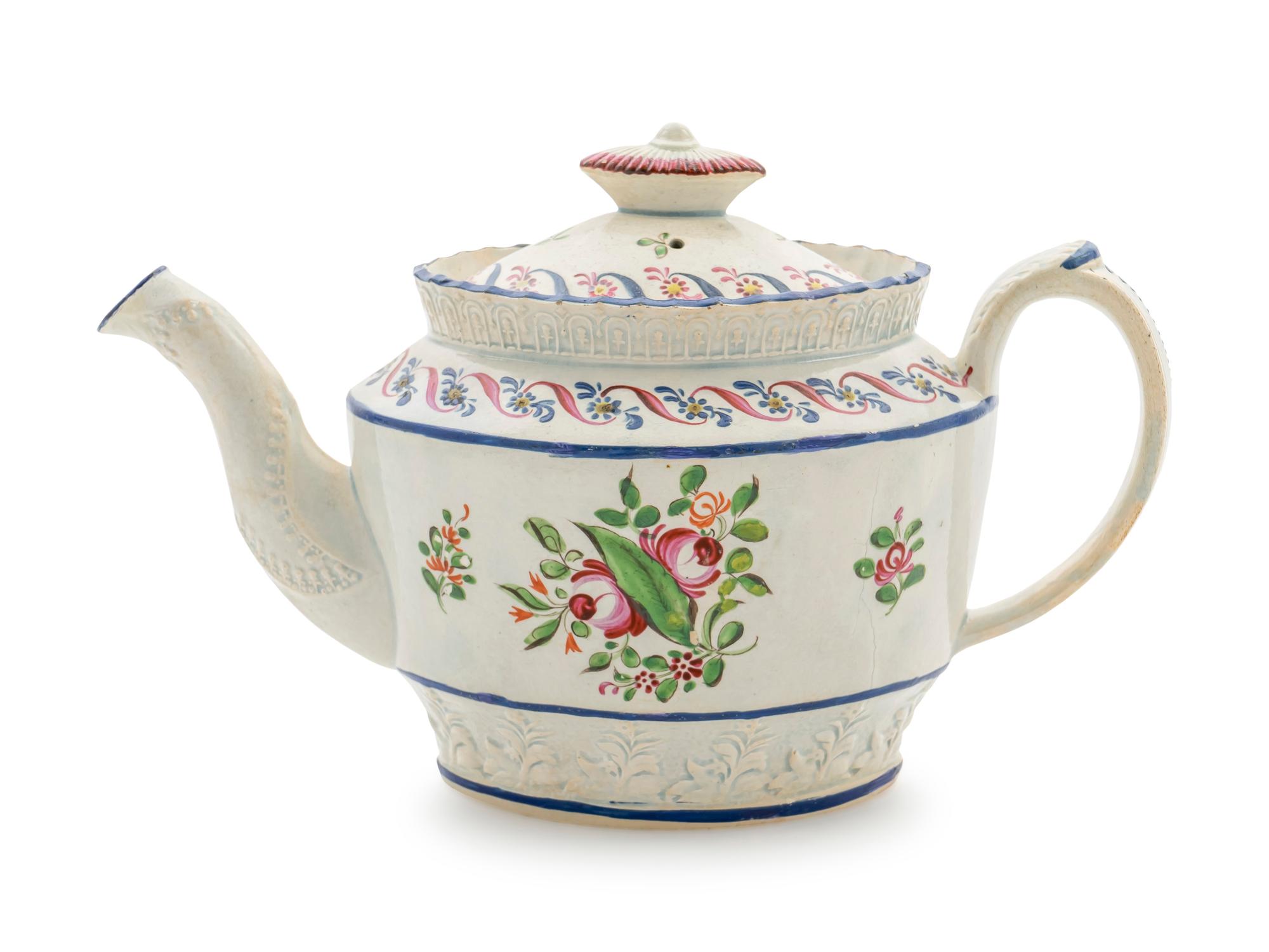 An English Creamware Teapot — 19TH CENTURY