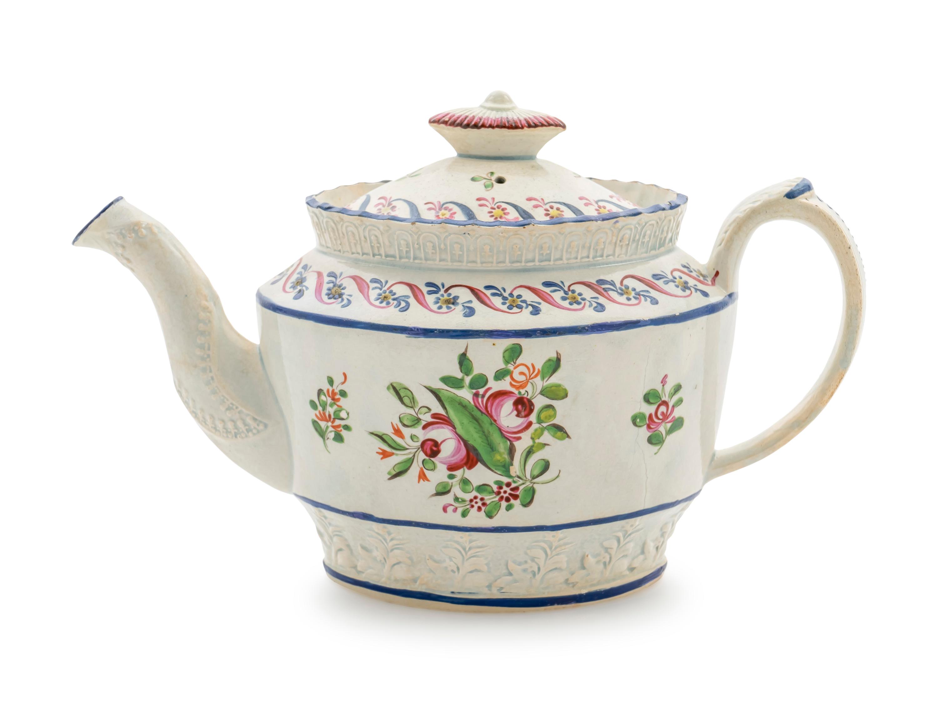 An English Creamware Teapot — 19TH CENTURY