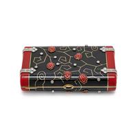An Art Deco Diamond Mounted Gold and Enamel Cigarette Case