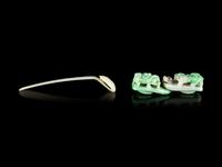 Two Jade and Jadeite Jewelry
