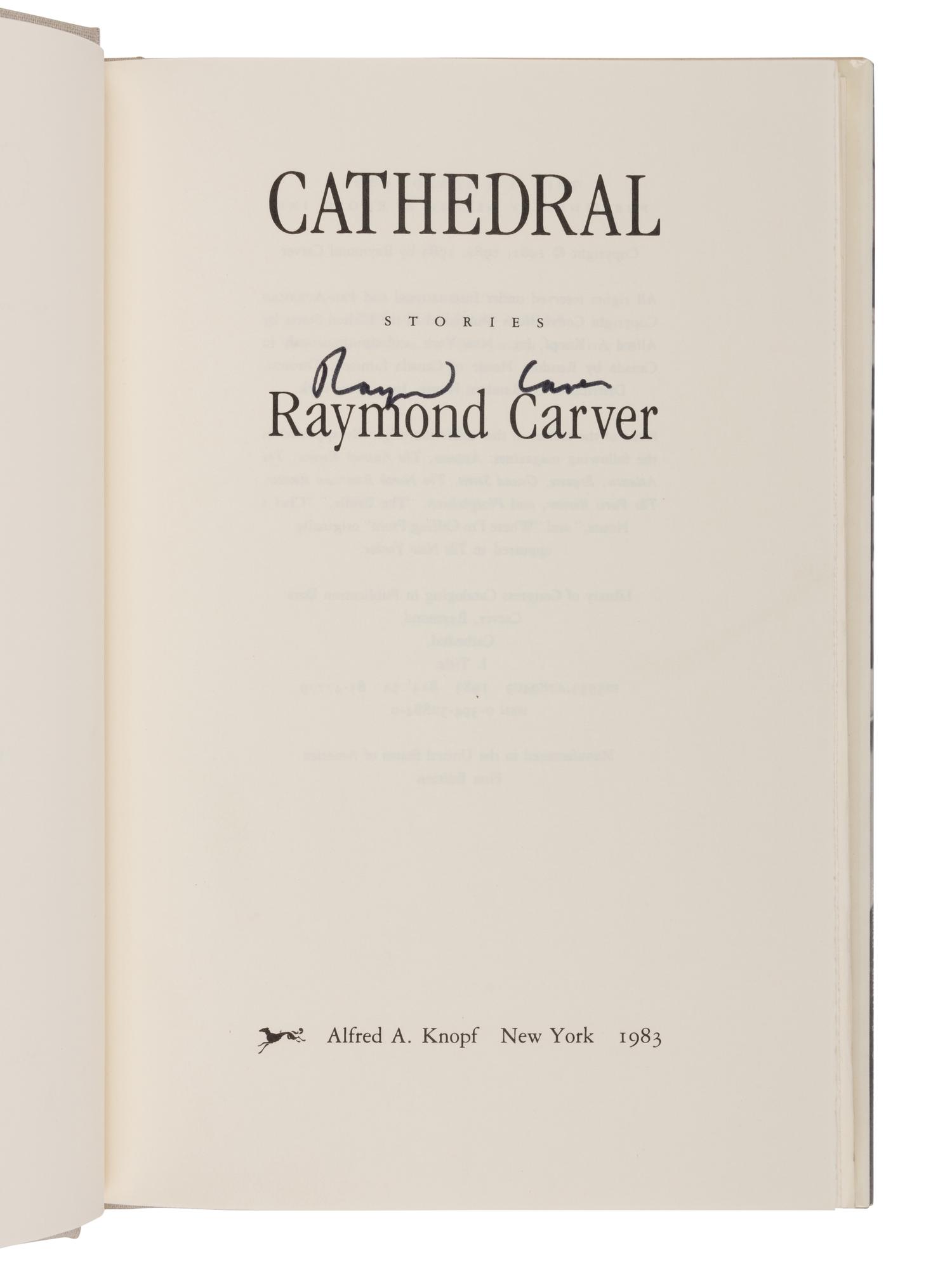 CARVER, Raymond (1938-1988). A group of 4 FIRST EDITIONS, SOME SIGNED, comprising: