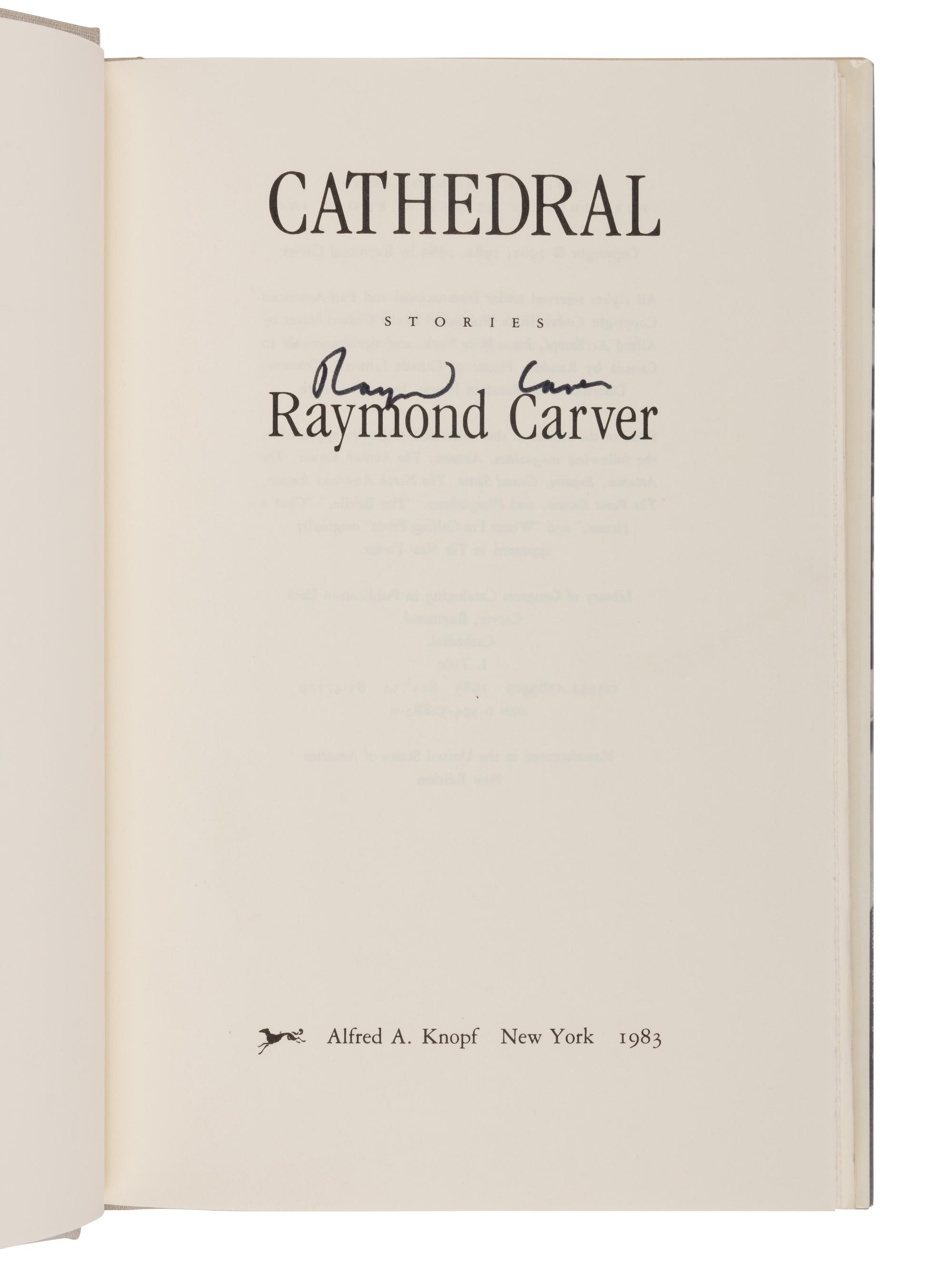 CARVER, Raymond (1938-1988). A group of 4 FIRST EDITIONS, SOME SIGNED, comprising:
