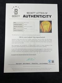 A 1985 St. Louis Cardinals Team Signed Autograph Baseball (Beckett Authentication Services)