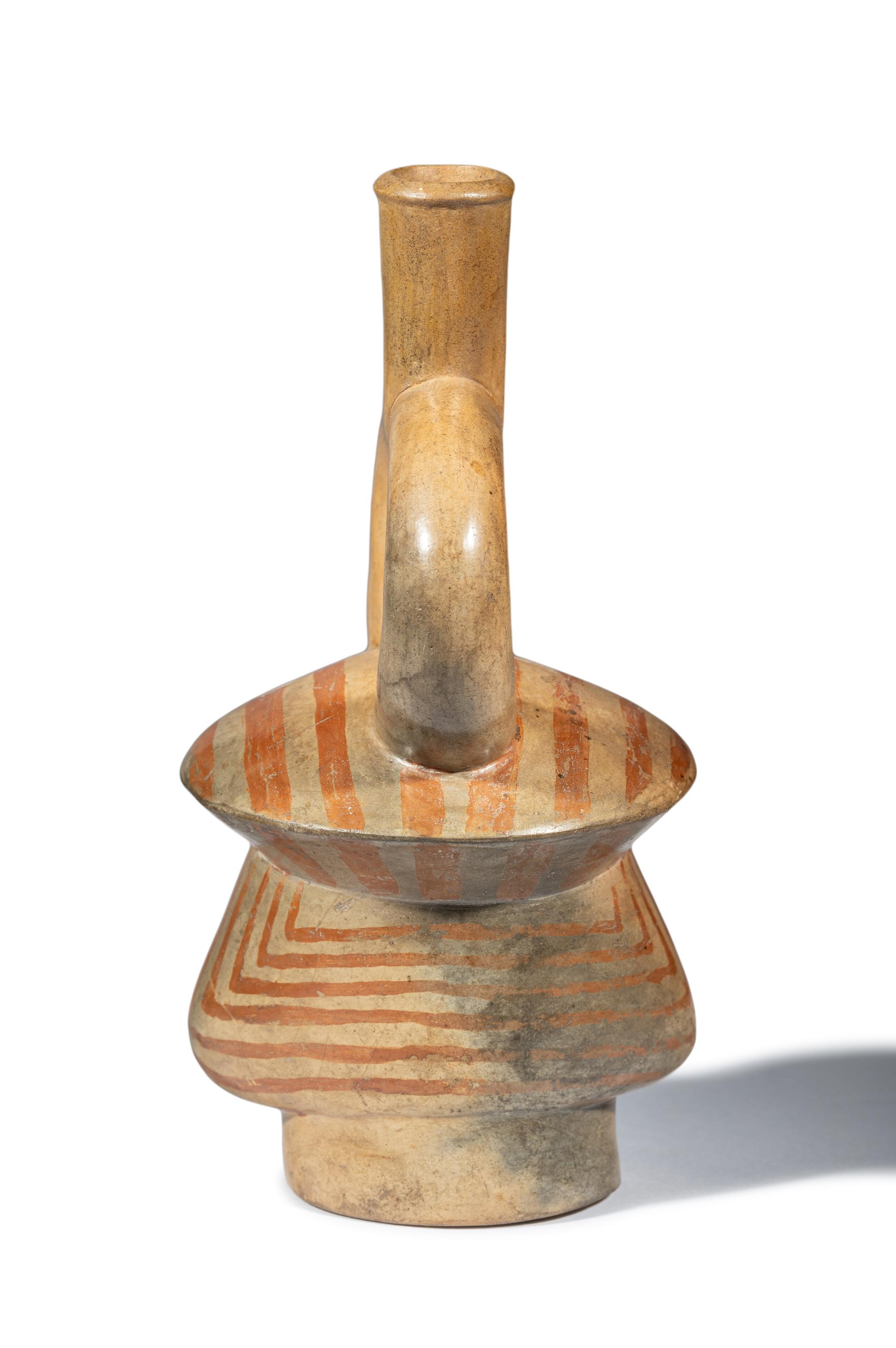 A Moche Portrait Head Vessel