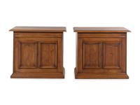 A Pair of Walnut Side Cabinets